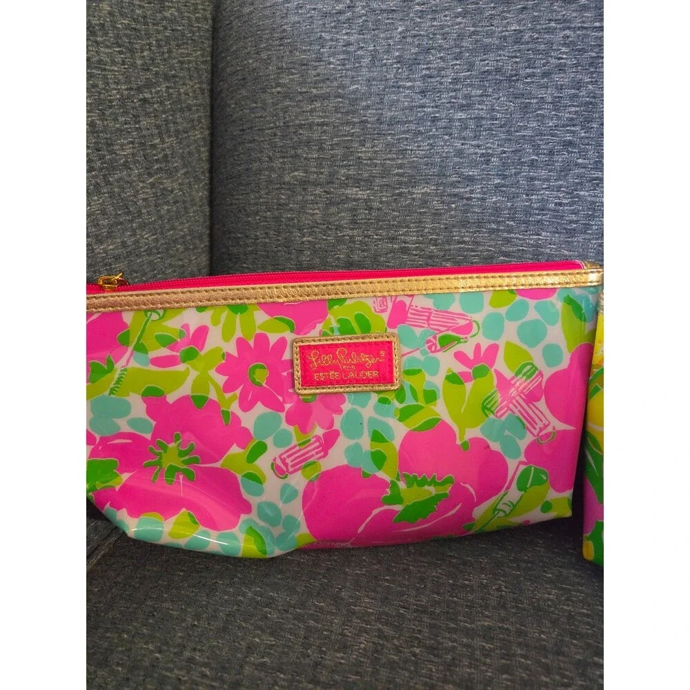 Lilly Pulitzer Estee Lauder Cosmetic Bags Set of 2